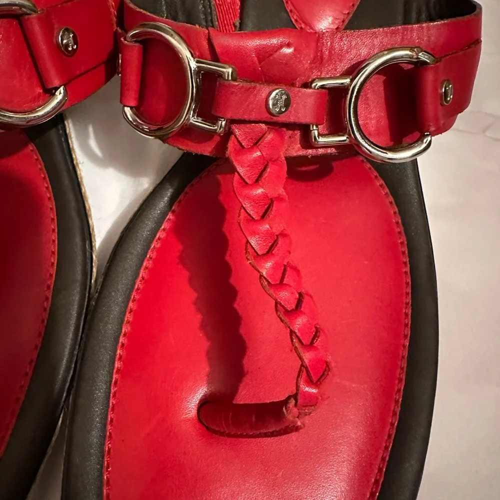 New w/o Tag/Box - 11B Cole Haan Nike Air Red Sandals - Picture 7 of 8